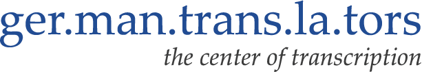 ger.man.trans.la.tors - the point of transliteration